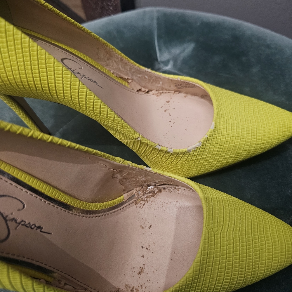 Jessica Simpson Vibrant Yellow Heels - Picture 7 of 7